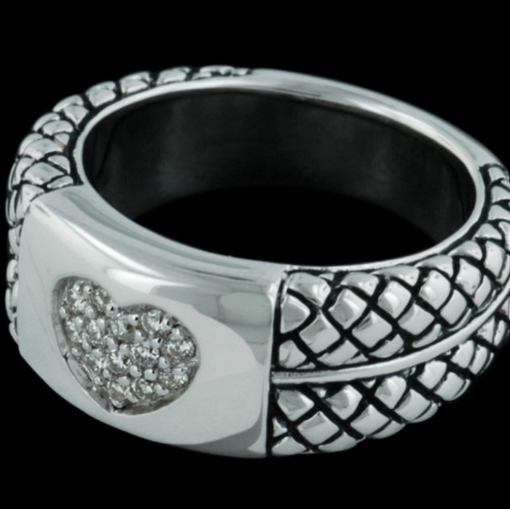 Scott Kay sterling with Diamonds heart